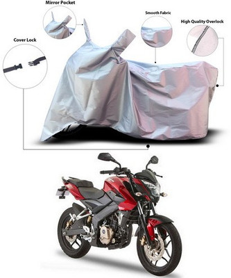 ANTHUB Waterproof Two Wheeler Cover for Bajaj(Pulsar 180 DTS-i, Silver)