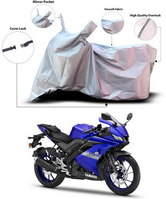 ANTHUB Waterproof Two Wheeler Cover for Yamaha(YZF R15 S, Silver)