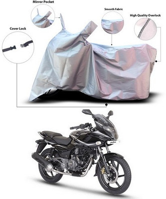 ANTHUB Waterproof Two Wheeler Cover for Bajaj(Pulsar 220 DTS-i, Silver)
