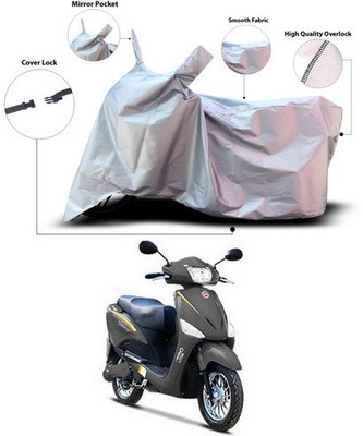 ANTHUB Waterproof Two Wheeler Cover for Hero(Electric Optima, Silver)