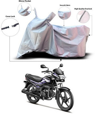 ANTHUB Waterproof Two Wheeler Cover for Hero(Super Splendor, Silver)