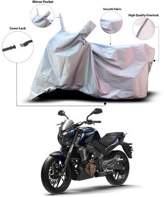 ANTHUB Waterproof Two Wheeler Cover for Bajaj(Dominar, Silver)