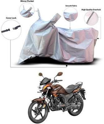 ANTHUB Waterproof Two Wheeler Cover for Hero(Hunk, Silver)