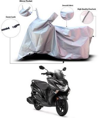 ANTHUB Waterproof Two Wheeler Cover for Suzuki(Burgman Street, Silver)