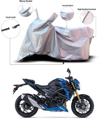 ANTHUB Waterproof Two Wheeler Cover for Suzuki(GSX, Silver)