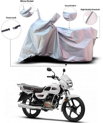 ANTHUB Waterproof Two Wheeler Cover for TVS(Radeon, Silver)