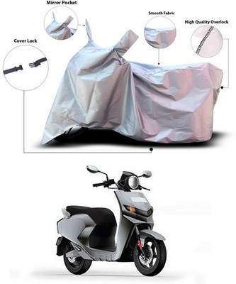 ANTHUB Waterproof Two Wheeler Cover for 22Motors(Flow, Silver)