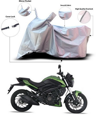 ANTHUB Waterproof Two Wheeler Cover for Bajaj(Dominar, Silver)