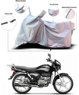 ANTHUB Waterproof Two Wheeler Cover for Hero(Splendor I Smart, Silver)