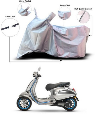 ANTHUB Waterproof Two Wheeler Cover for Vespa(Vespa, Silver)