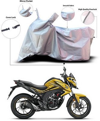 ANTHUB Waterproof Two Wheeler Cover for Honda(CB Hornet 160, Silver)