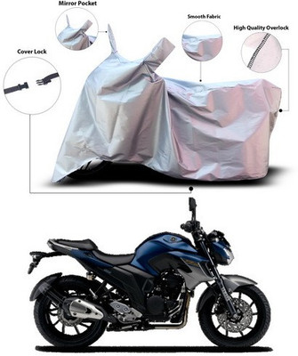 ANTHUB Waterproof Two Wheeler Cover for Yamaha(FZ S V3.0 FI, Silver)