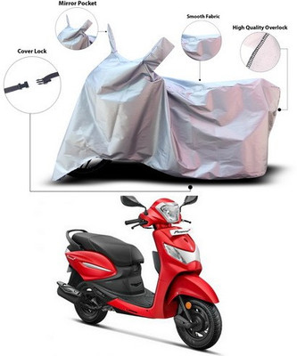 ANTHUB Waterproof Two Wheeler Cover for Hero(Pleasure+ 110, Silver)