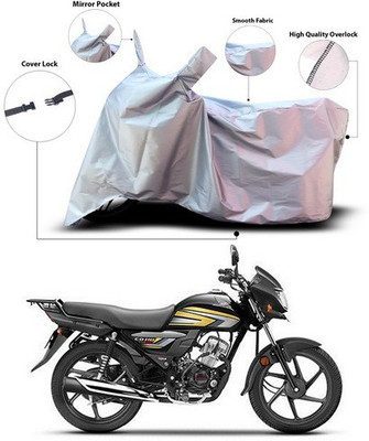 ANTHUB Waterproof Two Wheeler Cover for Honda(CD 110 Dream, Silver)