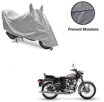 RPSENTTERPR Waterproof Two Wheeler Cover for Royal Enfield(Bullet 500, Silver)