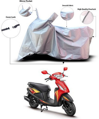 ANTHUB Waterproof Two Wheeler Cover for Hero(Pleasure, Silver)