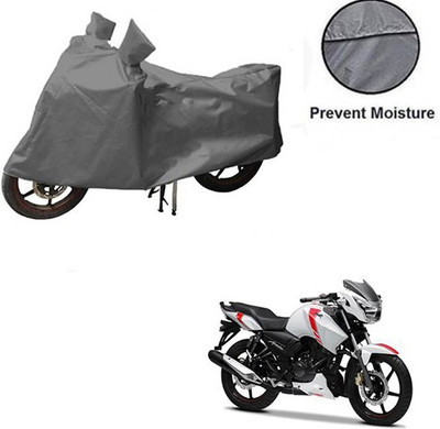MOTOWORLD Waterproof Two Wheeler Cover for TVS(Apache RTR 160, Grey)