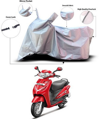ANTHUB Waterproof Two Wheeler Cover for Hero(Duet, Silver)