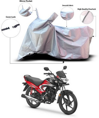 ANTHUB Waterproof Two Wheeler Cover for Honda(Dream Yuga, Silver)