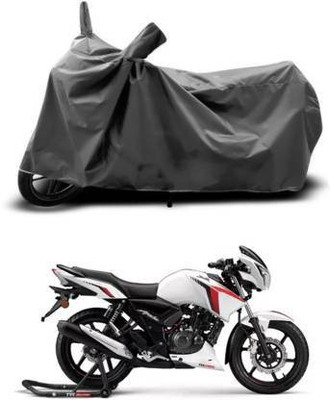 carbox Two Wheeler Cover for TVS(Apache 150, Grey)