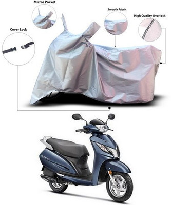 ANTHUB Waterproof Two Wheeler Cover for Honda(Activa 125, Silver)
