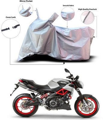 ANTHUB Waterproof Two Wheeler Cover for Aprilia(Silver)