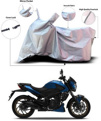 ANTHUB Waterproof Two Wheeler Cover for Bajaj(Dominar, Silver)