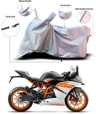 ANTHUB Waterproof Two Wheeler Cover for KTM(RC 200, Silver)