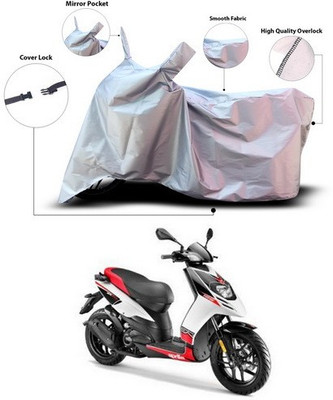ANTHUB Waterproof Two Wheeler Cover for Aprilia(SR 150, Silver)