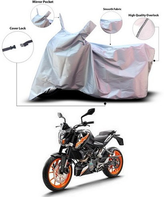 ANTHUB Waterproof Two Wheeler Cover for KTM(Duke 200, Silver)