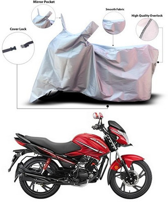ANTHUB Waterproof Two Wheeler Cover for Hero(Glamour i3s, Silver)