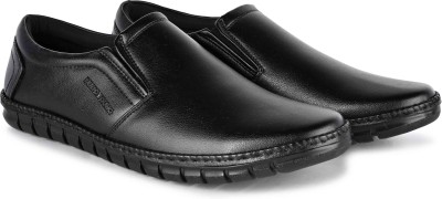 Bento young leather flexible /office shoe/party shoe/comfort shoe Slip On For Men(Black)