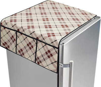 LITHARA Refrigerator  Cover(Width: 101.6 cm, Brown)