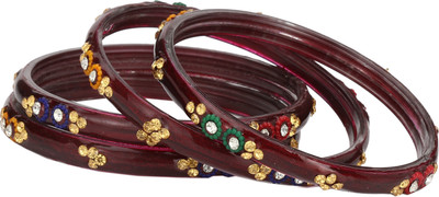 1st Time Glass Enamel Bangle Set(Pack of 4)