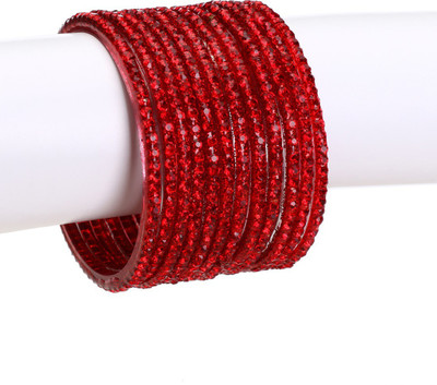1st Time Stone Crystal Bangle Set(Pack of 12)