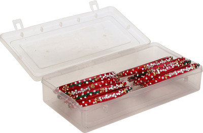 AFAST Glass Beads, Crystal Enamel Bangle Set(Pack of 8)