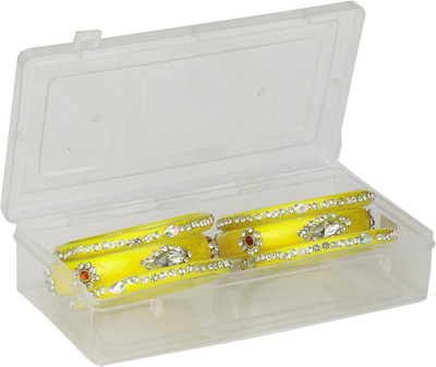 1st Time Glass Crystal Bangle Set(Pack of 6)