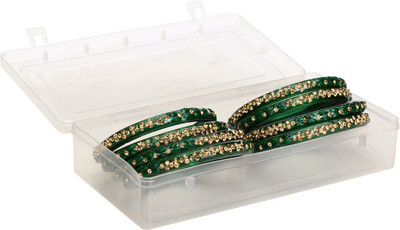 AFAST Glass Beads, Crystal Enamel Bangle Set(Pack of 8)