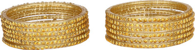 Somil Glass Beads, Crystal Bangle Set(Pack of 24)