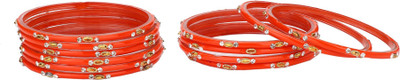 AFAST Glass Beads, Crystal Enamel Bangle Set(Pack of 10)