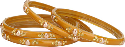 AFAST Glass Enamel Bangle Set(Pack of 4)