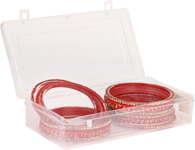 1st Time Stone Beads, Crystal Enamel Bangle Set(Pack of 12)