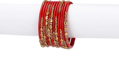 Somil Glass Beads, Crystal Bangle(Pack of 10)