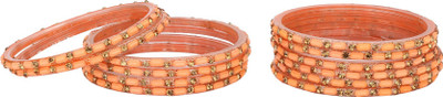 AFAST Glass Beads, Crystal Enamel Bangle Set(Pack of 10)