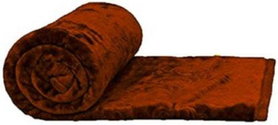 AUBORON Damask Double Woollen Blanket for  Heavy Winter(Woollen Blend, Brown)
