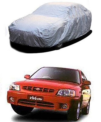 Z Tech Car Cover For Hyundai Accent Viva (Without Mirror Pockets)(Silver)