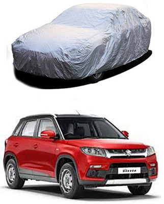 YOGE Car Cover For Maruti Suzuki Vitara Brezza (Without Mirror Pockets)(Silver)