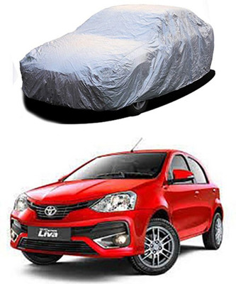 Z Tech Car Cover For Toyota Etios Liva (Without Mirror Pockets)(Silver)