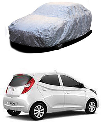 Z Tech Car Cover For Hyundai Eon (Without Mirror Pockets)(Silver)