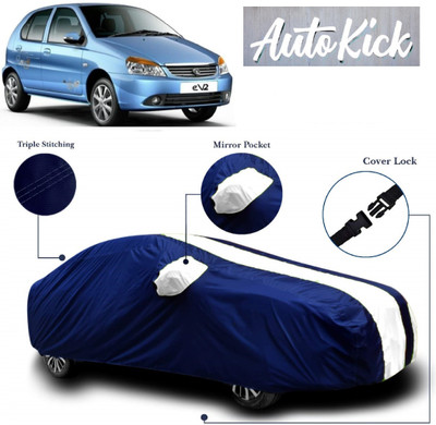 AutoKick Car Cover For Tata Indica eV2 (With Mirror Pockets)(Multicolor)